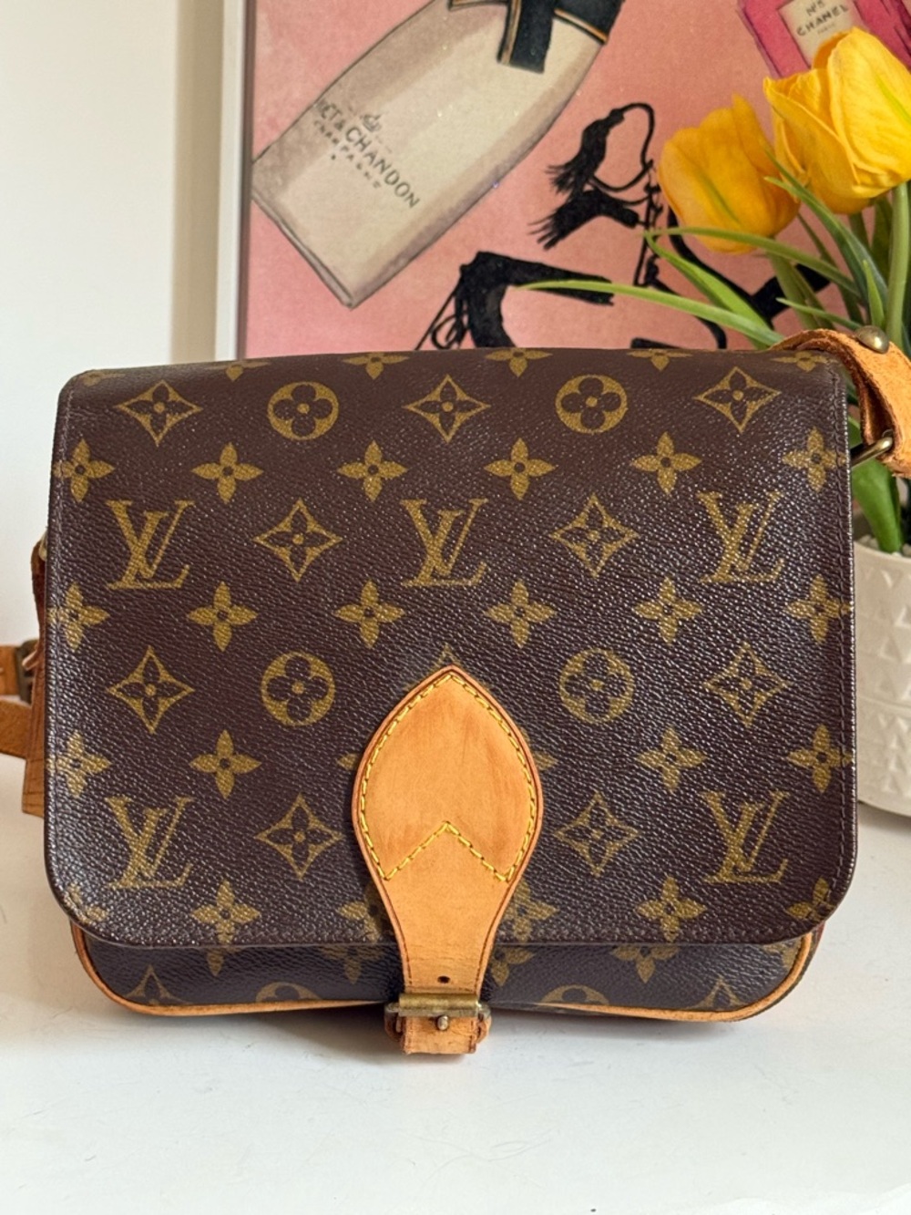 Louis Vuitton Cartouchiere MM  Monogram Crossbody Bag 🌟 - Picture 3 of 17